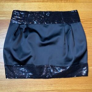 Sans‎ Souci women’s mini short black sequin skirt size M